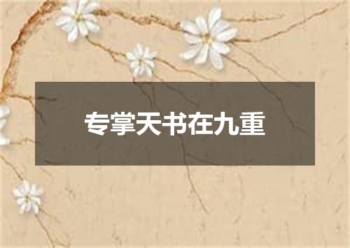 专掌天书在九重
