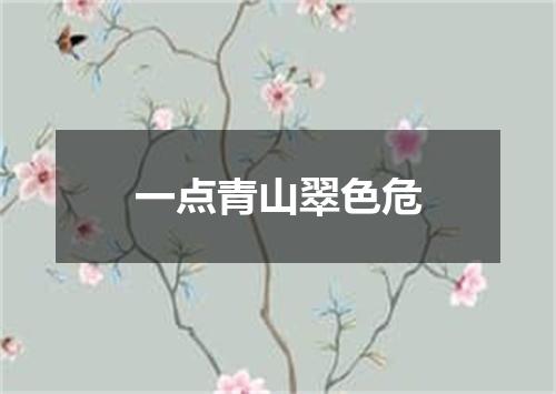 一点青山翠色危