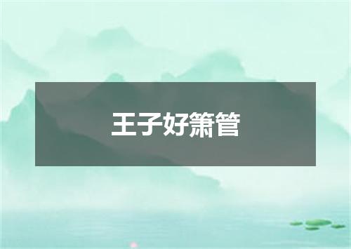 王子好箫管