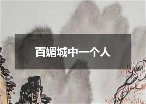 百媚城中一个人