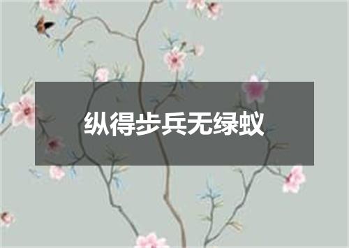 纵得步兵无绿蚁