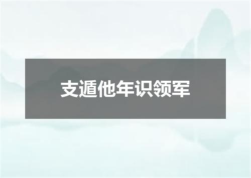 支遁他年识领军