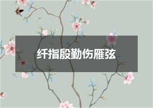 纤指殷勤伤雁弦