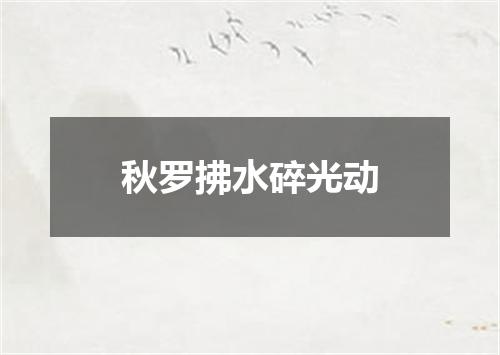 秋罗拂水碎光动