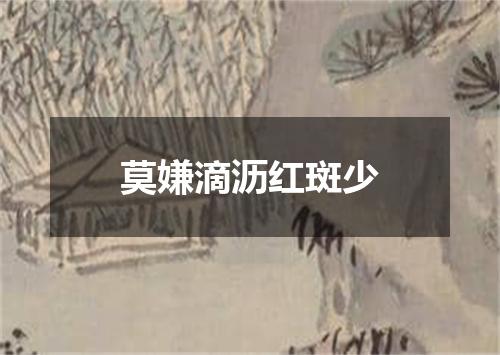 莫嫌滴沥红斑少