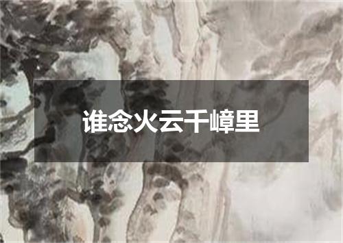 谁念火云千嶂里