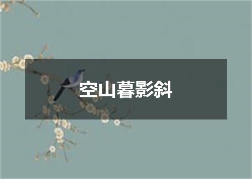 空山暮影斜