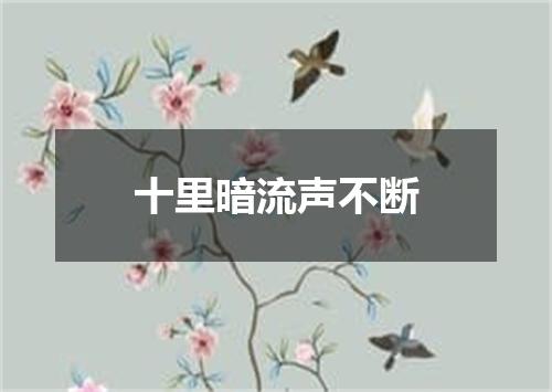 十里暗流声不断
