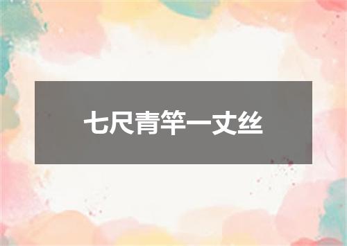 七尺青竿一丈丝