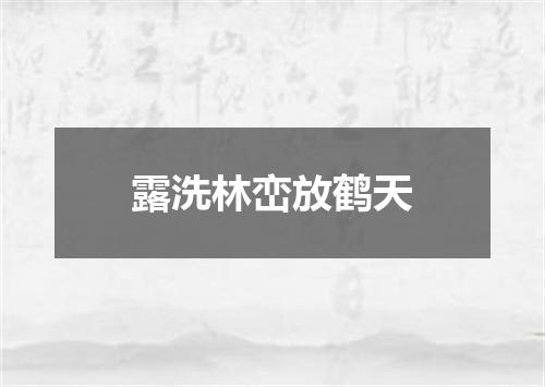 露洗林峦放鹤天