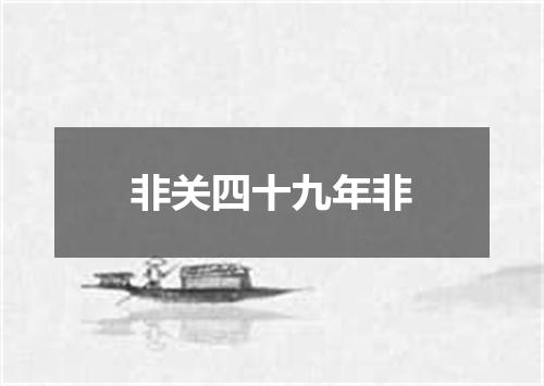 非关四十九年非