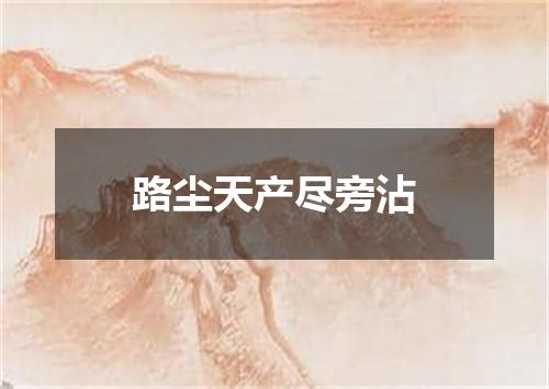 路尘天产尽旁沾