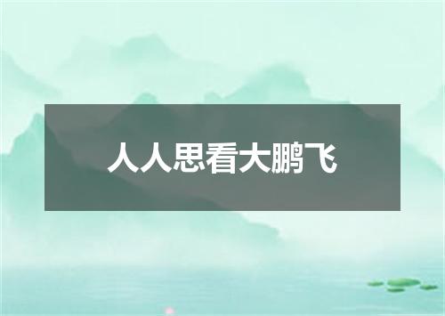人人思看大鹏飞