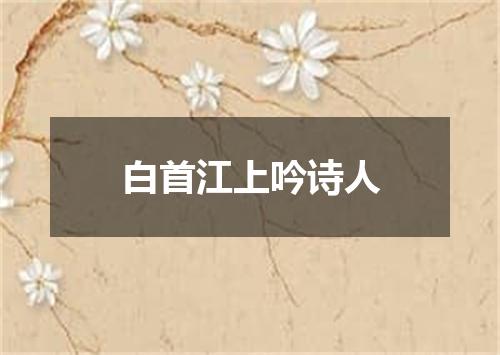 白首江上吟诗人