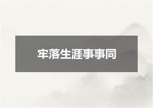 牢落生涯事事同