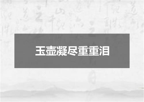 玉壶凝尽重重泪