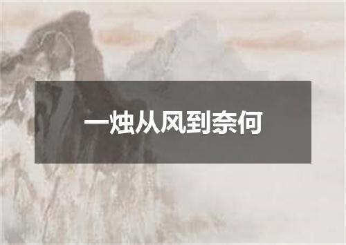 一烛从风到奈何