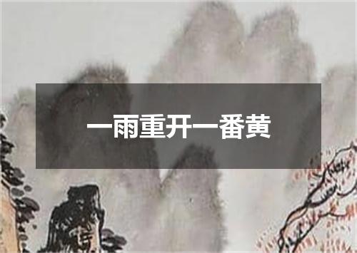 一雨重开一番黄