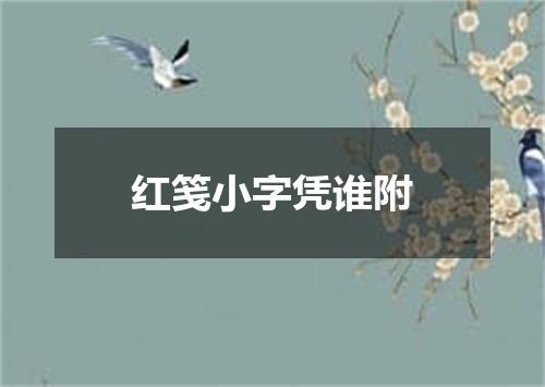 红笺小字凭谁附
