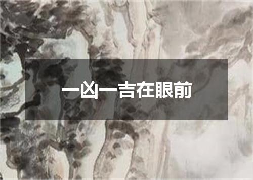 一凶一吉在眼前