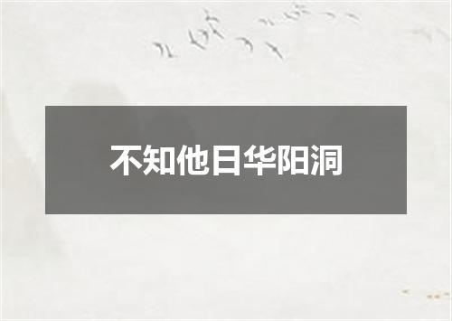 不知他日华阳洞