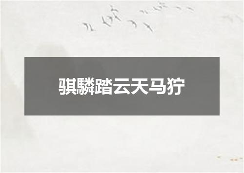 骐驎踏云天马狞