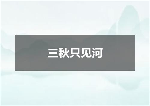 三秋只见河