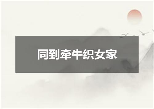 同到牵牛织女家
