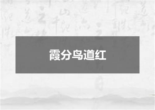 霞分鸟道红