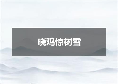 晓鸡惊树雪