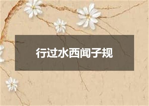 行过水西闻子规