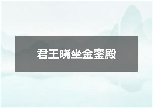 君王晓坐金銮殿