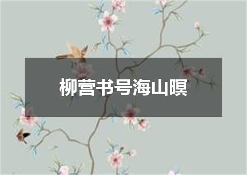 柳营书号海山暝