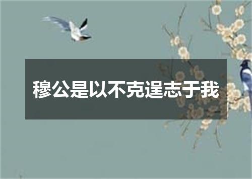 穆公是以不克逞志于我