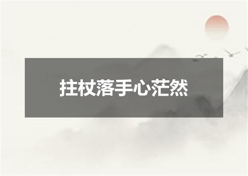 拄杖落手心茫然