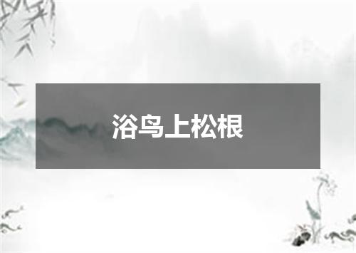 浴鸟上松根