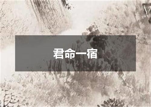 君命一宿