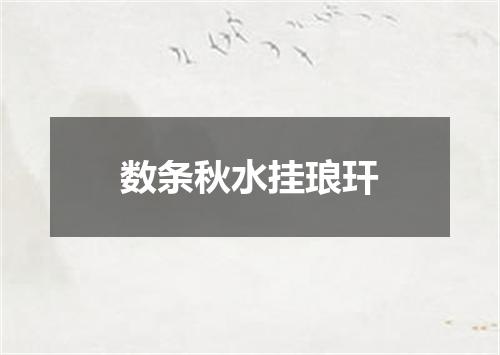 数条秋水挂琅玕