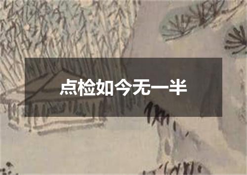 点检如今无一半