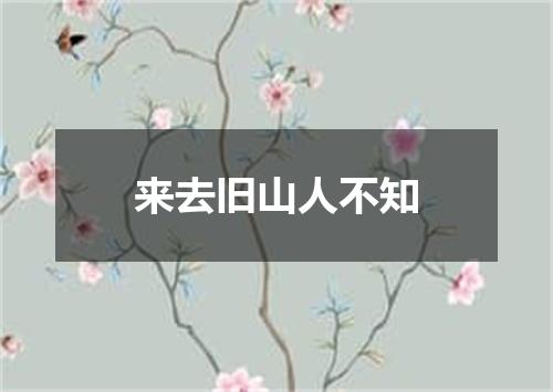 来去旧山人不知