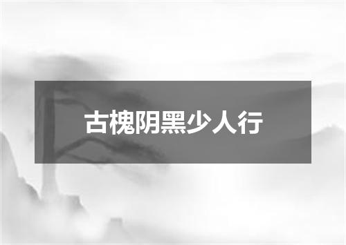 古槐阴黑少人行