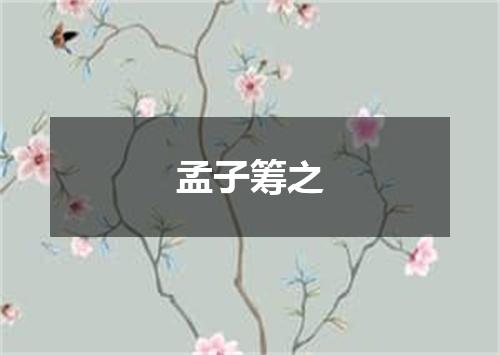 孟子筹之