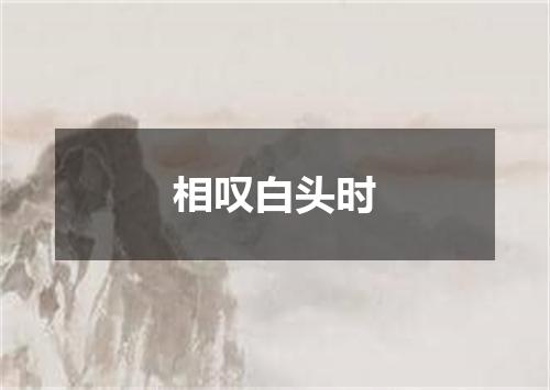 相叹白头时