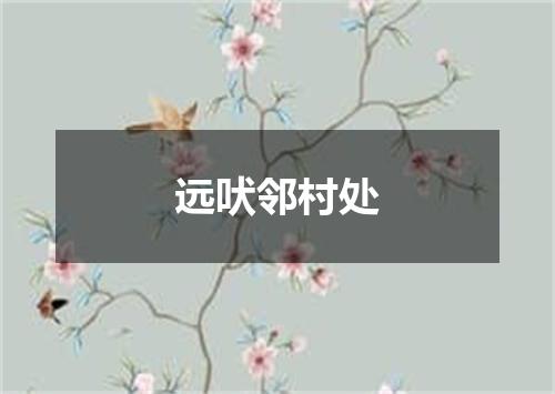 远吠邻村处