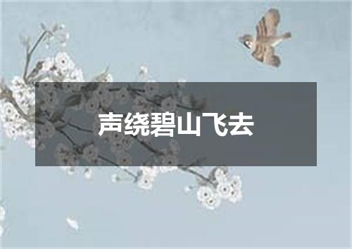 声绕碧山飞去