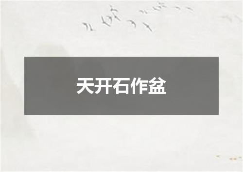 天开石作盆
