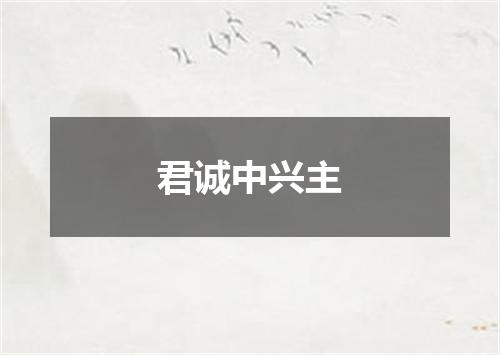 君诚中兴主