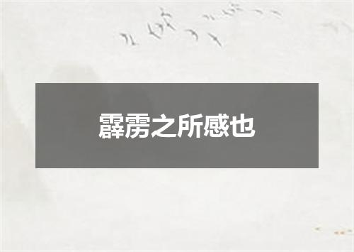 霹雳之所感也