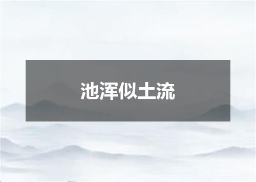 池浑似土流