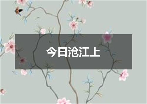 今日沧江上